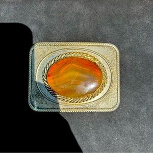 Belt Buckle with Agate Stone